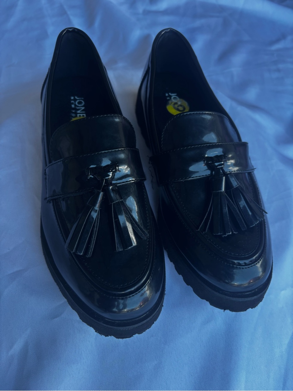 Jones New York Shoes Womens (US) 9 Priscilla Tassel Loafers Black Patent Leather
